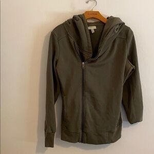 NEO LABEL SOLID GREEN FULL ZIP HOODIE SIZE LARGE